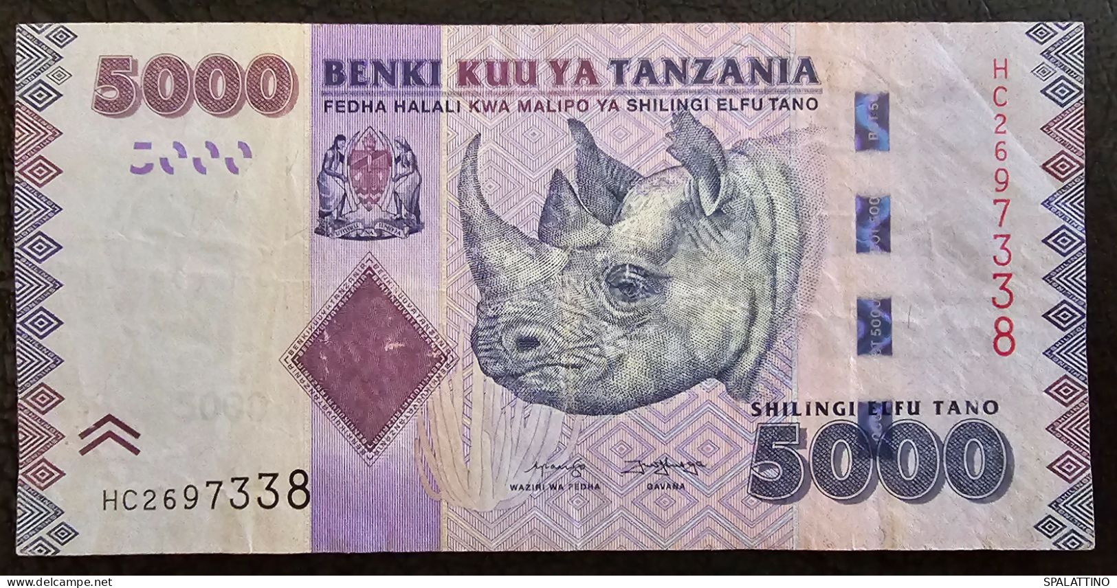 TANZANIA- 5000 SHILLINGS (2010- 2020) - Tanzanie