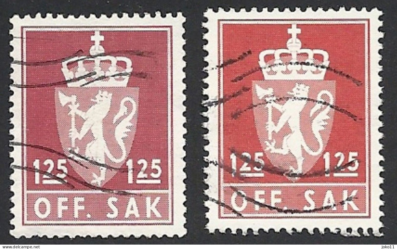 Norwegen Dienstm. 1975, Mi.-Nr. 99 A+b, Gestempelt - Servizio