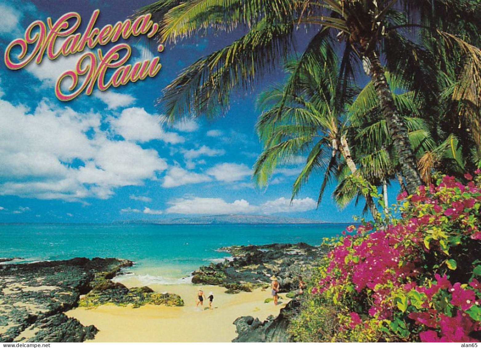 Wakena, Maui Hawaii, South Shore Beach Scene C2000s Vintage Postcard - Maui