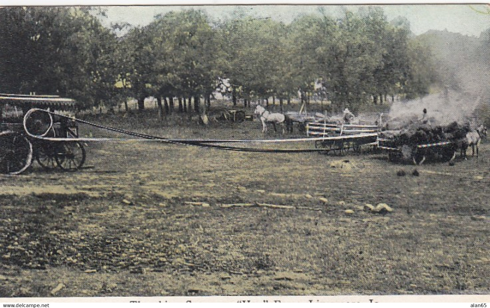 Livermore Iowa, Threshing Scene On Von Farm, Agriculture Farming C1900s/10s Vintage Postcard - Other & Unclassified