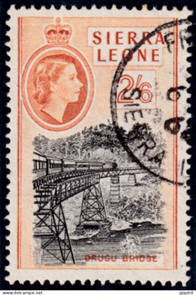 SIERRA LEONE 1956 QUEEN ELIZABETH II 2/6 SH (SG 219) USED OFFER! - Sierra Leone (...-1960)