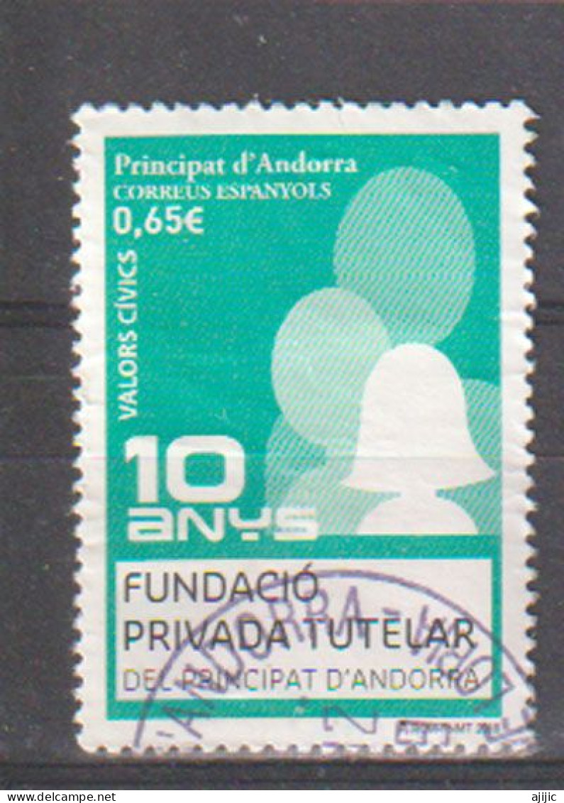 FONDATION TUTÉLAIRE PRIVÉE DE LA PRINCIPAUTÉ D'ANDORRE, Timbre Oblitéré 1 ère Qualité (2018) - Used Stamps