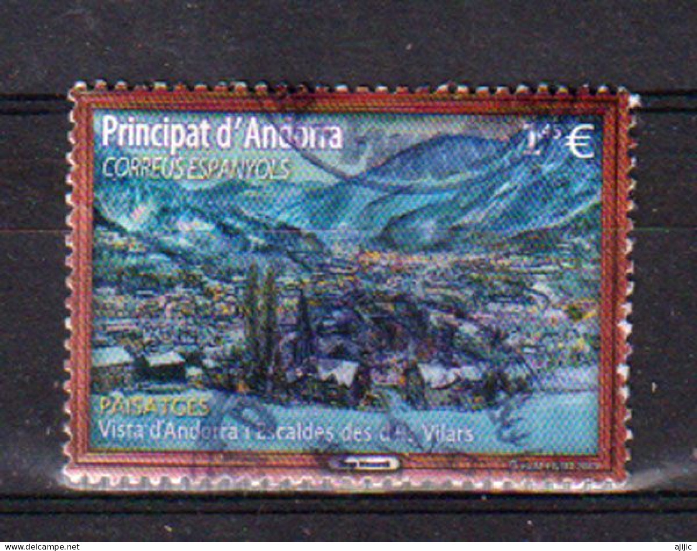 Vista D'Andorra I Escaldes, Sello Usado 1ra Calidad (2018) - Oblitérés