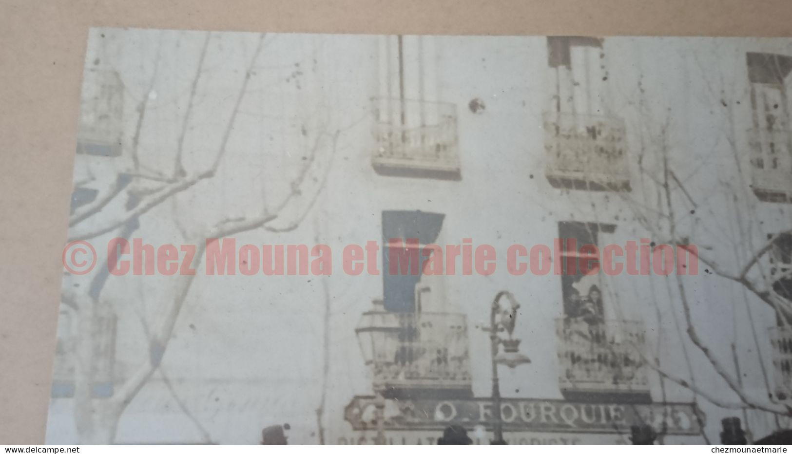 PERPIGNAN ONUPHRE FOURQUIE DISTILLATEUR LIQUORISTE MAGASIN PLACE A SITUER TAILLE PHOTO 22.5X16 CM PYRENEES ORIENTALES