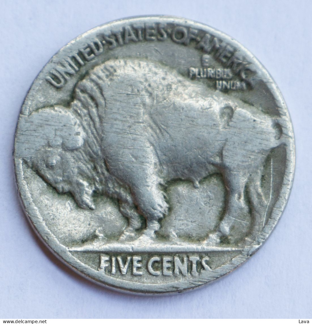 1937 D 5 Cents "Buffalo Nickel" Coin - 1913-1938: Buffalo