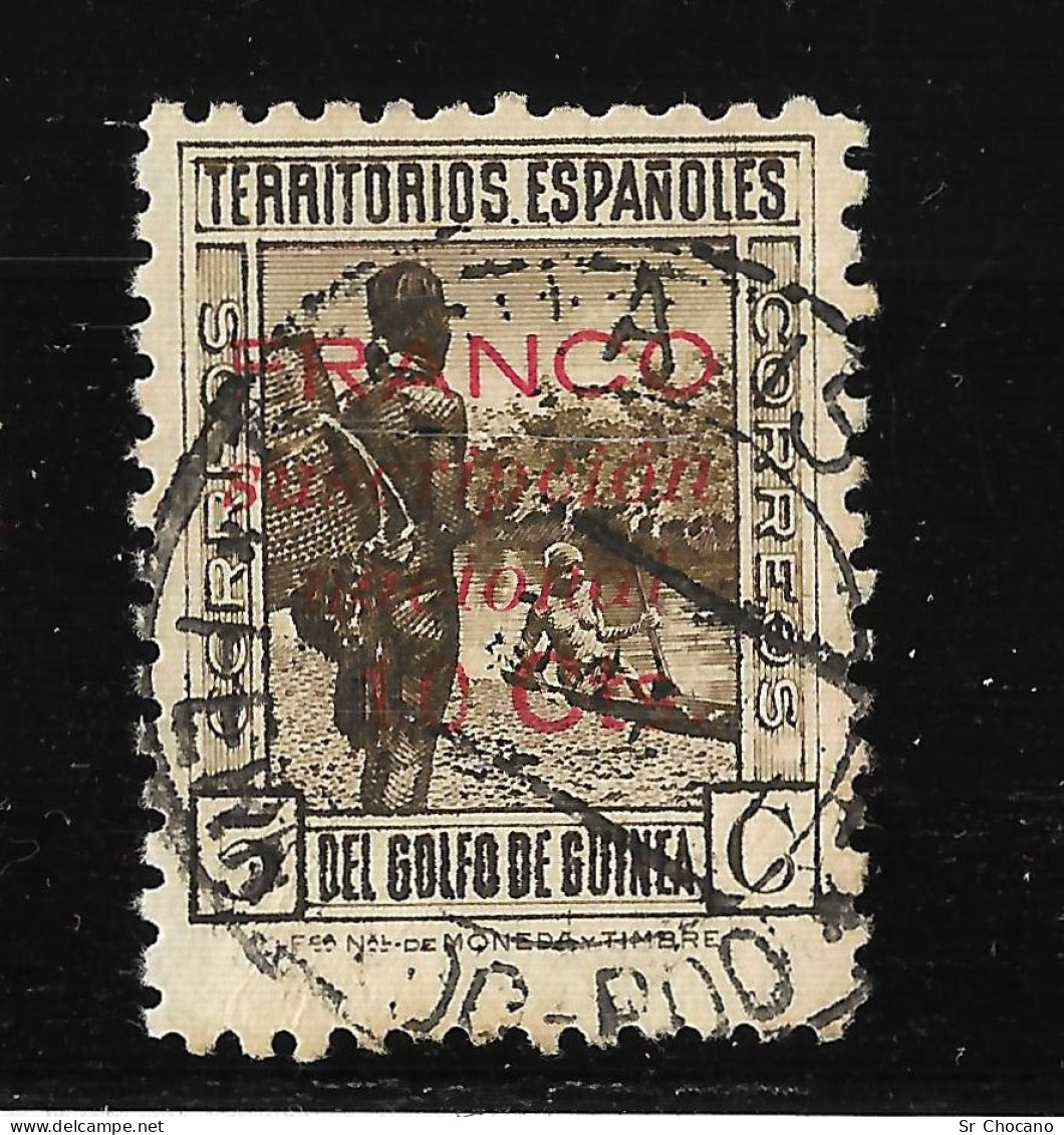 Guinea ESPAÑA.1936 Locales.5c.Matasello Sta Isabel Fernando Poo Edifil 3. - Guinea Española