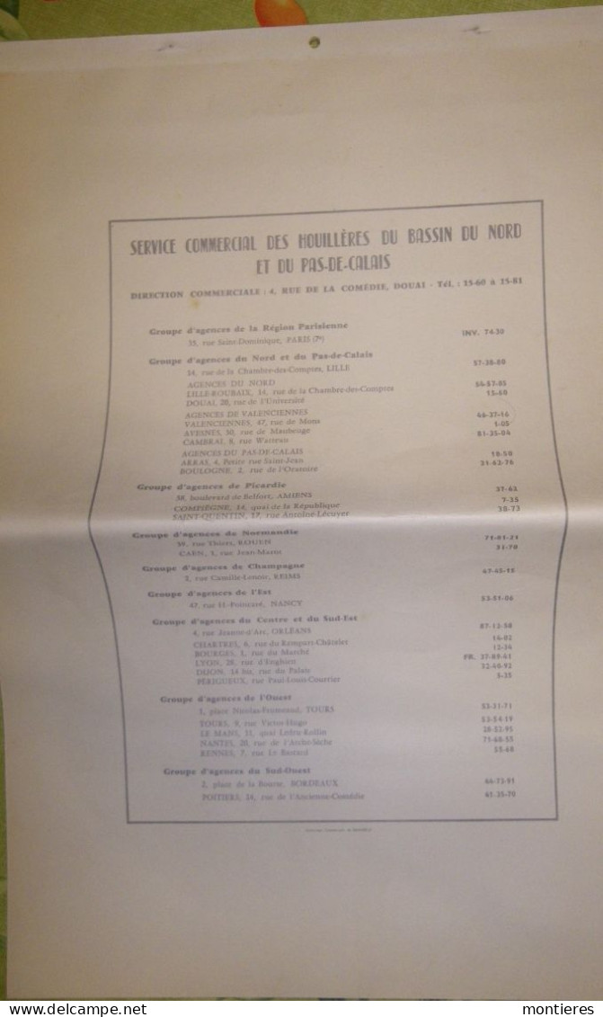 Houillères Du Bassin Du Nord Et Du Pas De Calais 1960 Beffroi De DOUAI - Tamaño Grande : 1941-60