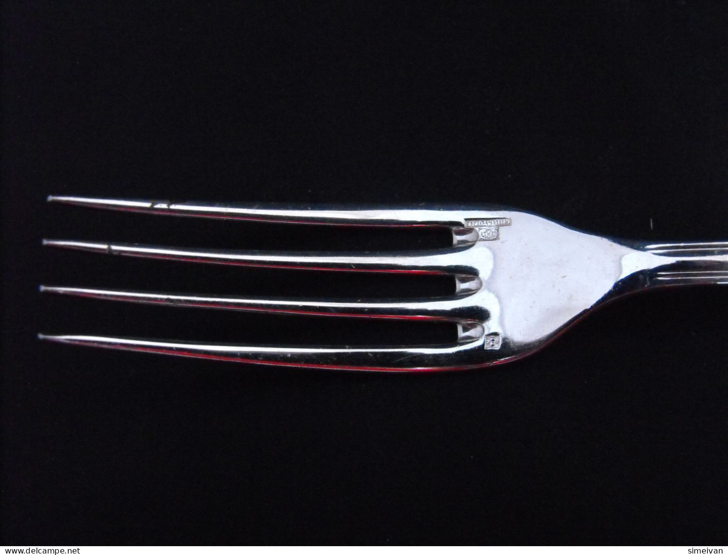 VINTAGE CHRISTOFLE SILVER PLATED 8" (21cm) TABLE DINNER FORK #0742 - Fourchettes