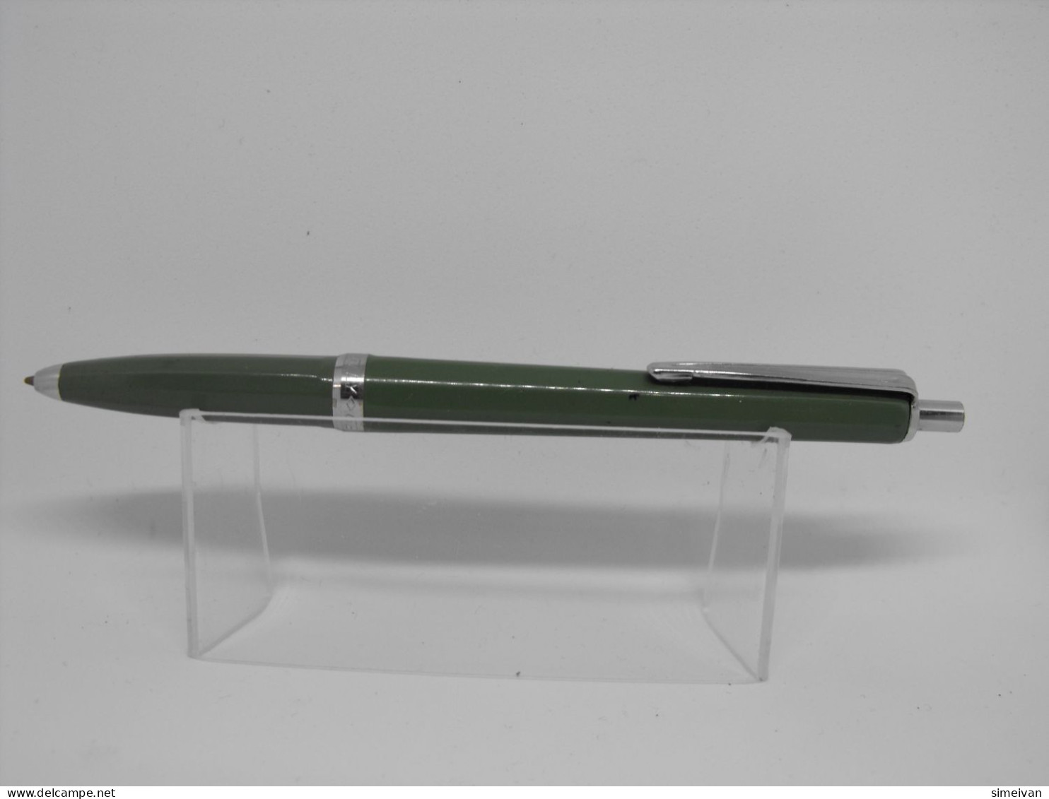 Vintage Green GENTLEMAN Made In Italy Ballpoint Pen #0752 - Pens