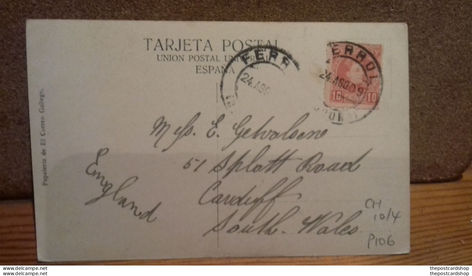 SPAIN ESPAÑA FERROL LA CORUÑA ESPAGNE FERROL Canton De Molins With Stamp - La Coruña