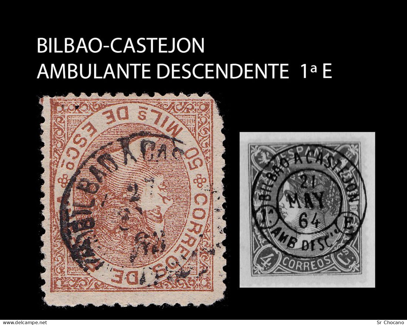 Isabel II.50m 1867.LOTE 6 AMBULANTE.Edifil 96