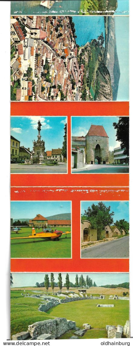 0405l: Leporello- Set Mit 18 Kleinformatigen A6- Karten, Ca. 1980: Bad Deutsch Altenburg, Hainburg, Etc. - Hainburg