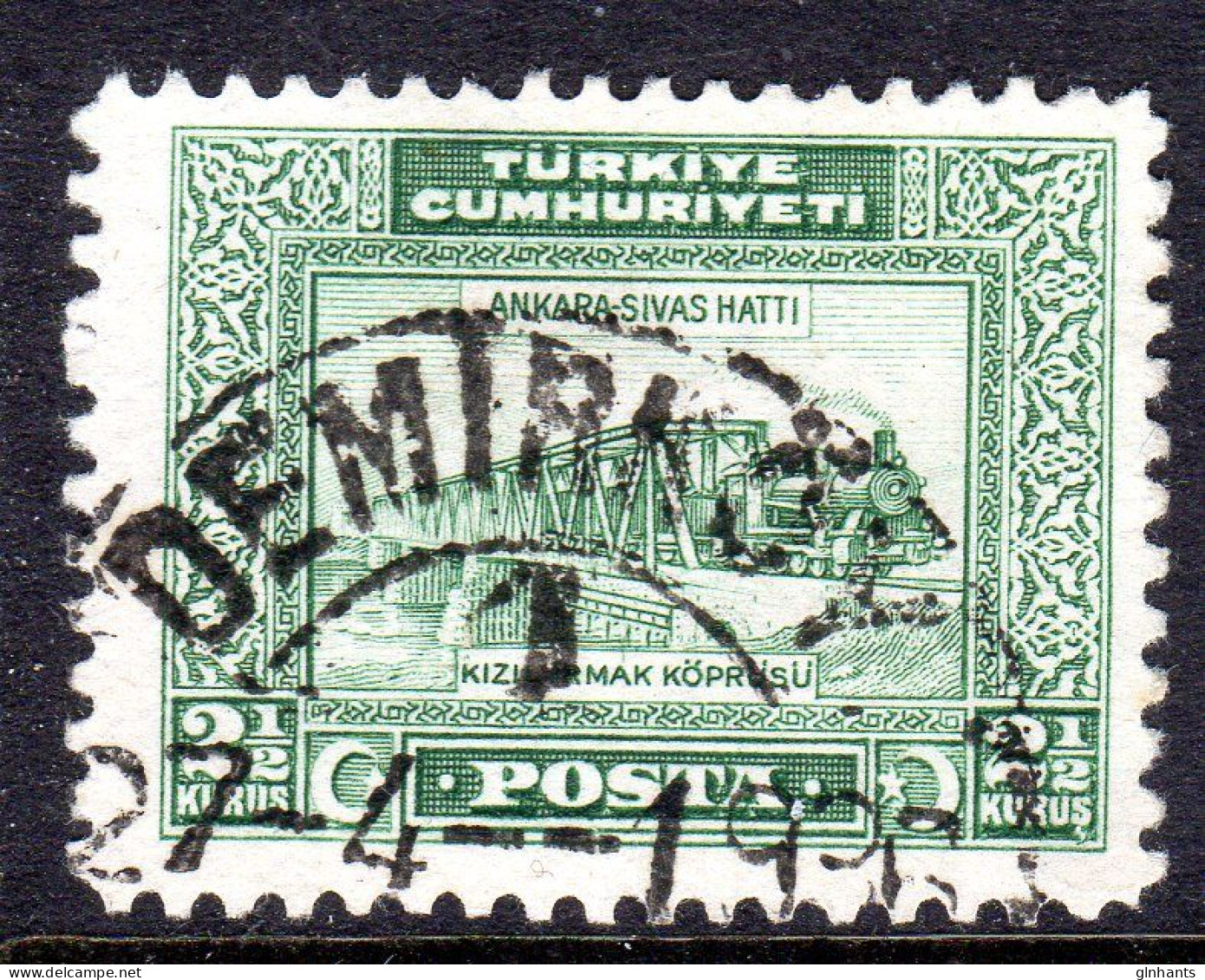 TURKEY - 1929 DEFINITIVE 2½k STAMP FINE USED SG 1071 - Oblitérés