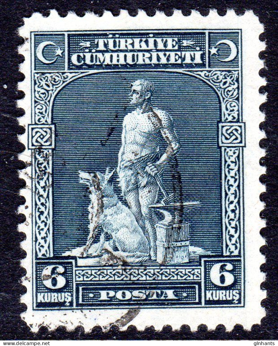 TURKEY - 1929 DEFINITIVE 6k STAMP FINE USED SG 1085 - Oblitérés