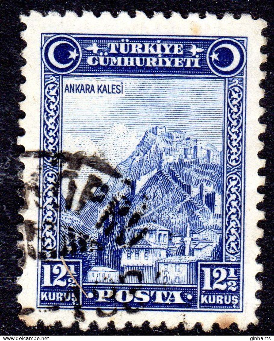 TURKEY - 1929 DEFINITIVE 12½k STAMP FINE USED SG 1088 - Oblitérés