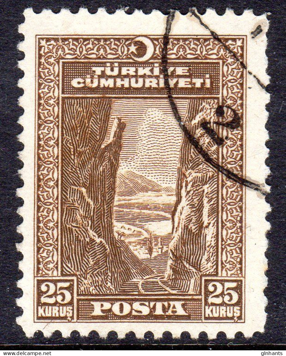 TURKEY - 1929 DEFINITIVE 25k STAMP FINE USED SG 1092 - Oblitérés