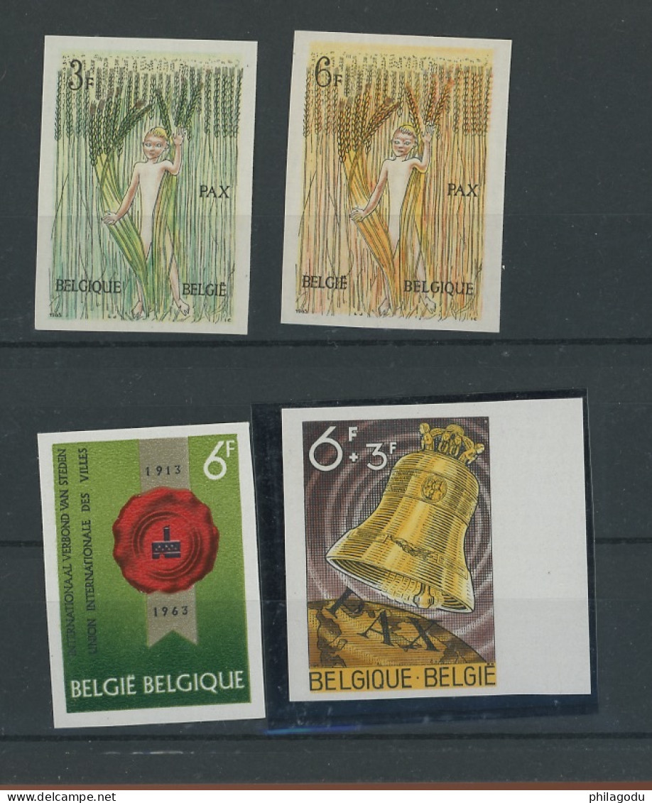 1963: Paix 1251-1252. . Cloche Bell PAX .1242  Union Des Villes. 1254. Tirage De 300 Ex. Seulement - 1961-1980