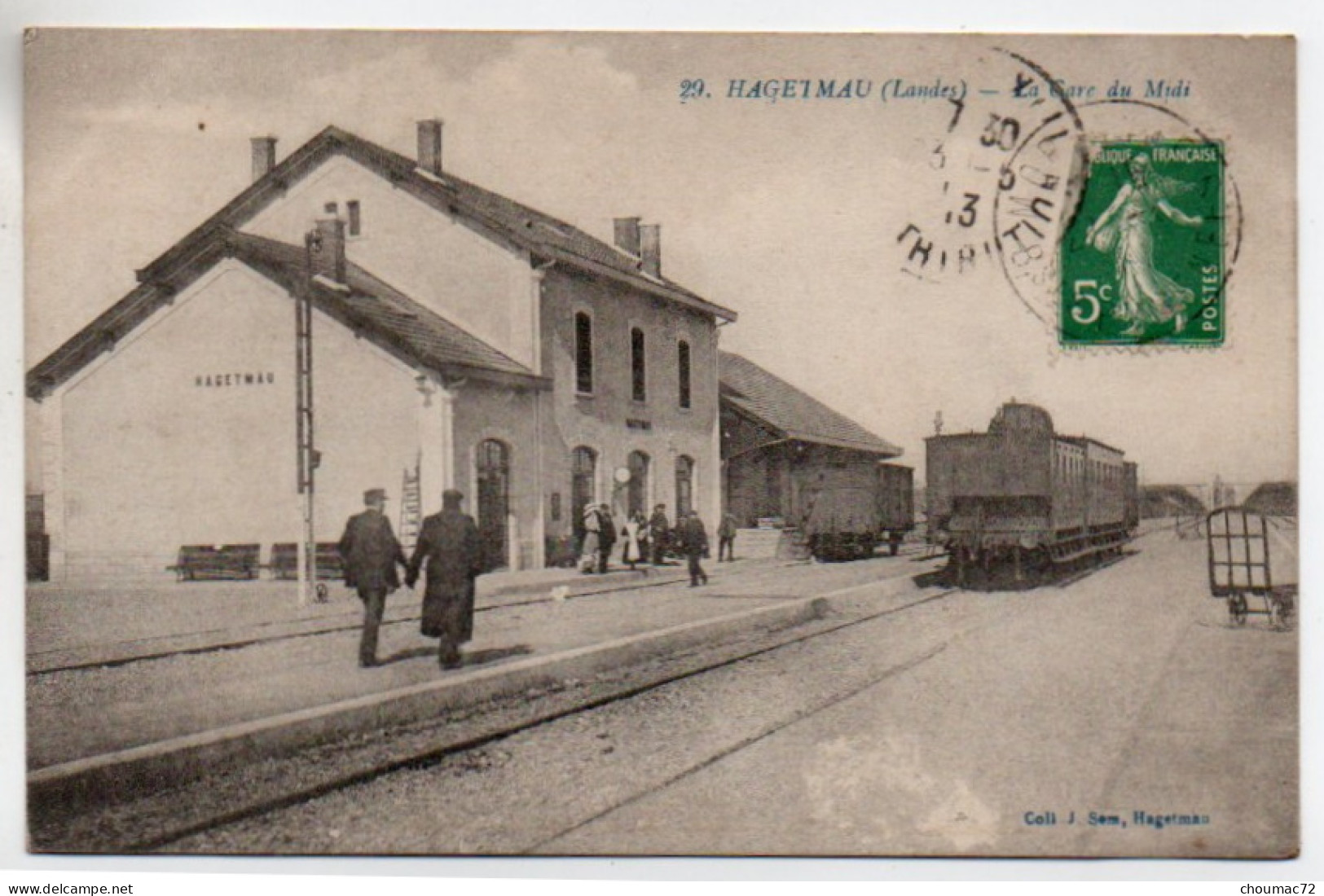 1872, Landes, Hagetmau, Coll Sem 29, La Gare Du Midi - Hagetmau