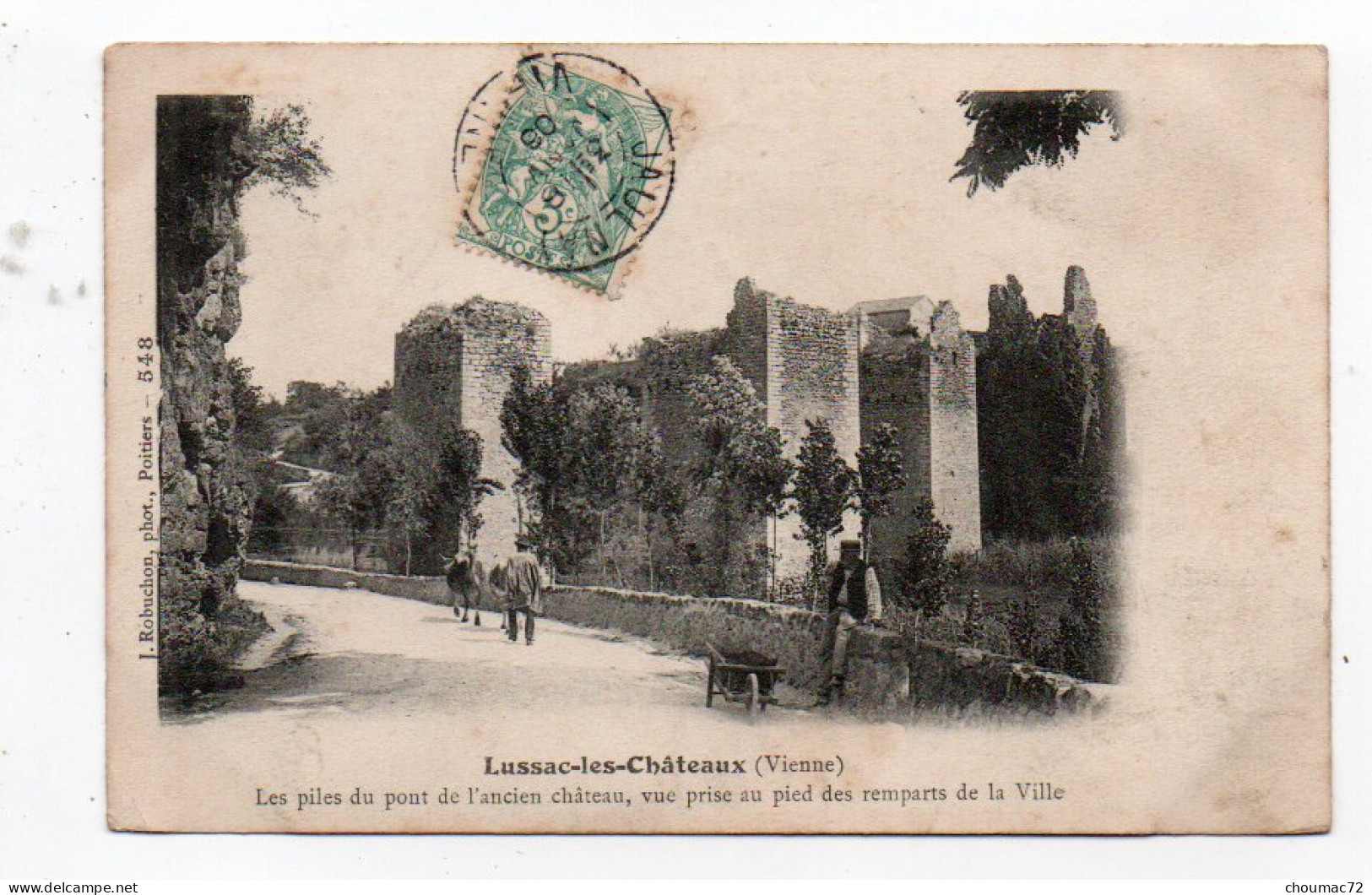 (86) 561, Lussac Les Chateaux, Robuchon Phot 548, Les Piles Du Pont De L'ancuen Chateau - Lussac Les Chateaux