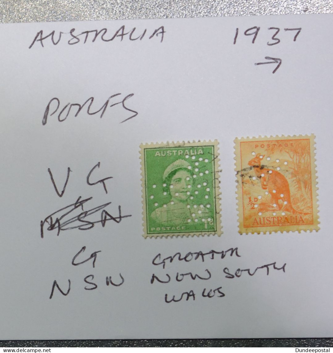 AUSTRALIA  STAMPS PERFS  See Detail In Photo  1937  ~~L@@K~~ - Usados