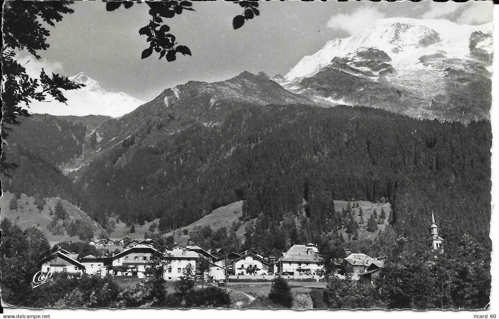 Cpa Les Contamines- Montjoie, Vue Générale , Les Dômes De Miage Et De La Bérangère - Contamine-sur-Arve