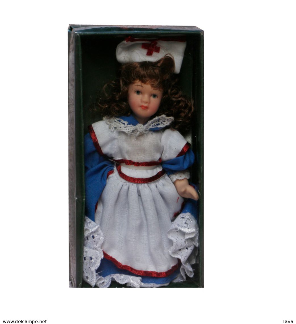 Dolls' House Victorian Mini Porcelain Doll In Original Box - Poupées