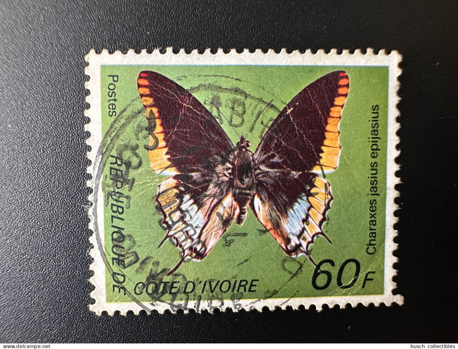 Côte D'Ivoire Ivory Coast 1977 Mi. 528 60F Papillons Butterflies Schmetterlinge Oblitéré Used - Mariposas