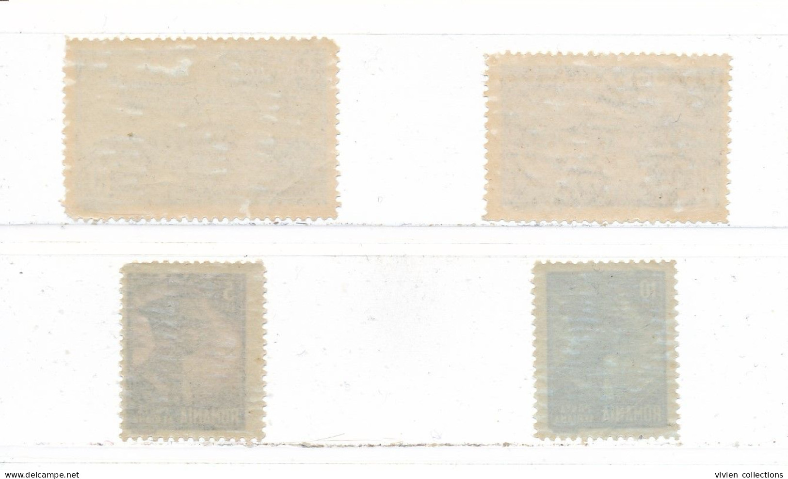 Roumanie Lot Timbres De Poste Aérienne PA N° 9/10 Et 17/18 Neufs ** (petits Défauts De Gomme) - Ungebraucht