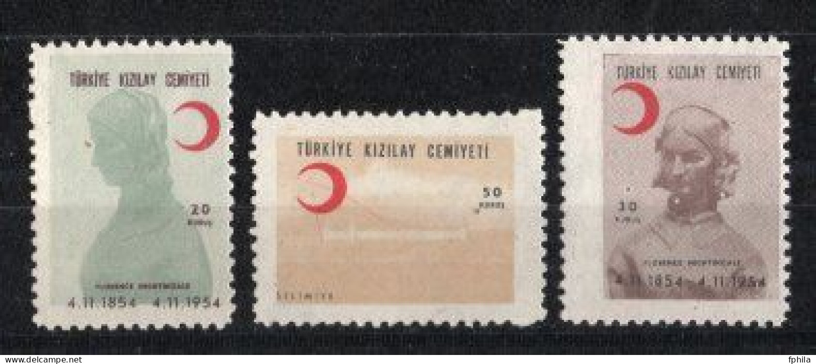 1954 TURKEY CENTENARY OF THE VISIT OF FLORENCE NIGHTINGALE MNH ** - Wohlfahrtsmarken