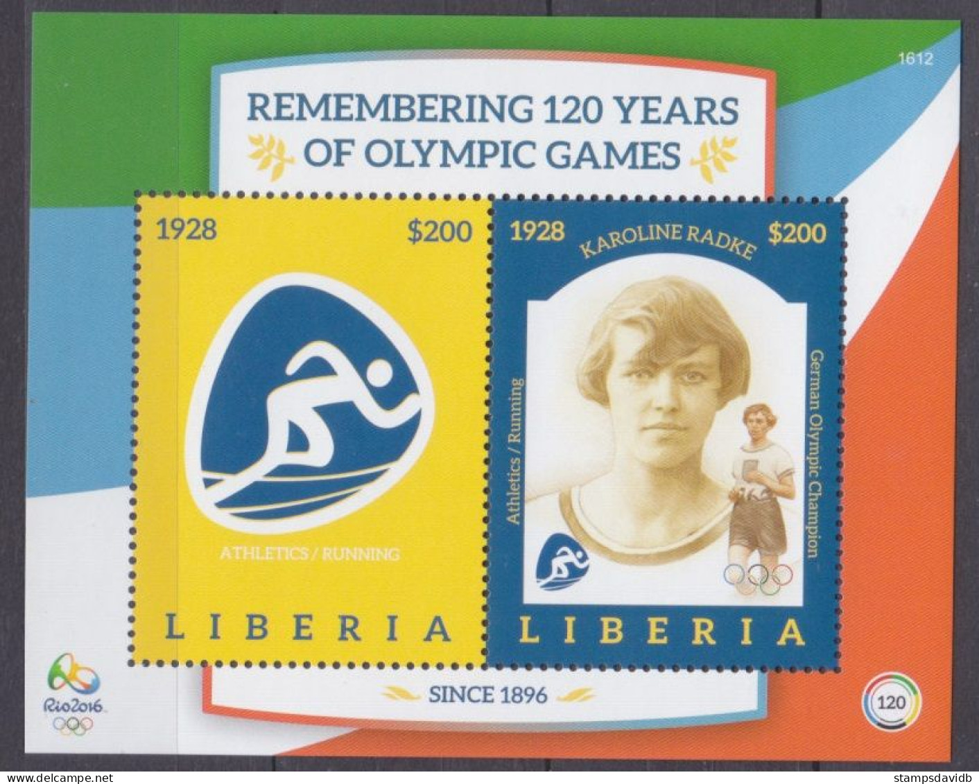 2016 Liberia 6981-6982/B743 2016 Olympic Games In Rio De Janeiro 12,00 € - Estate 2016: Rio De Janeiro