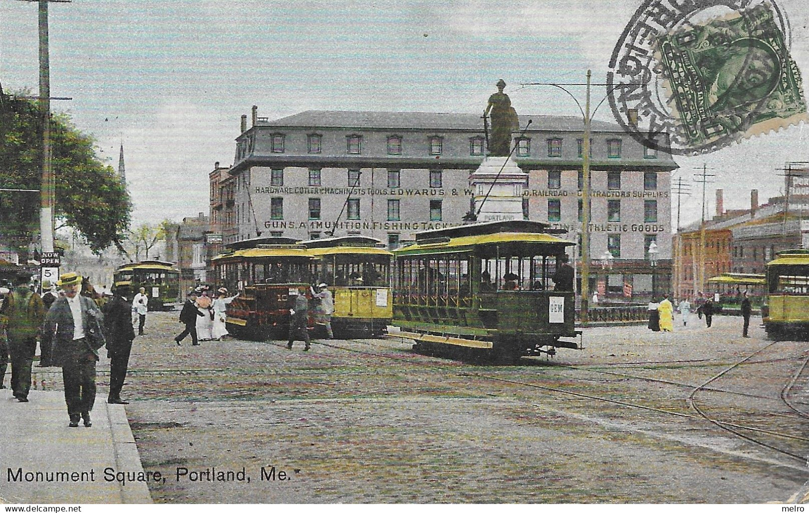 POST CARD -  USA - Monument Square Portland Me. - Portland