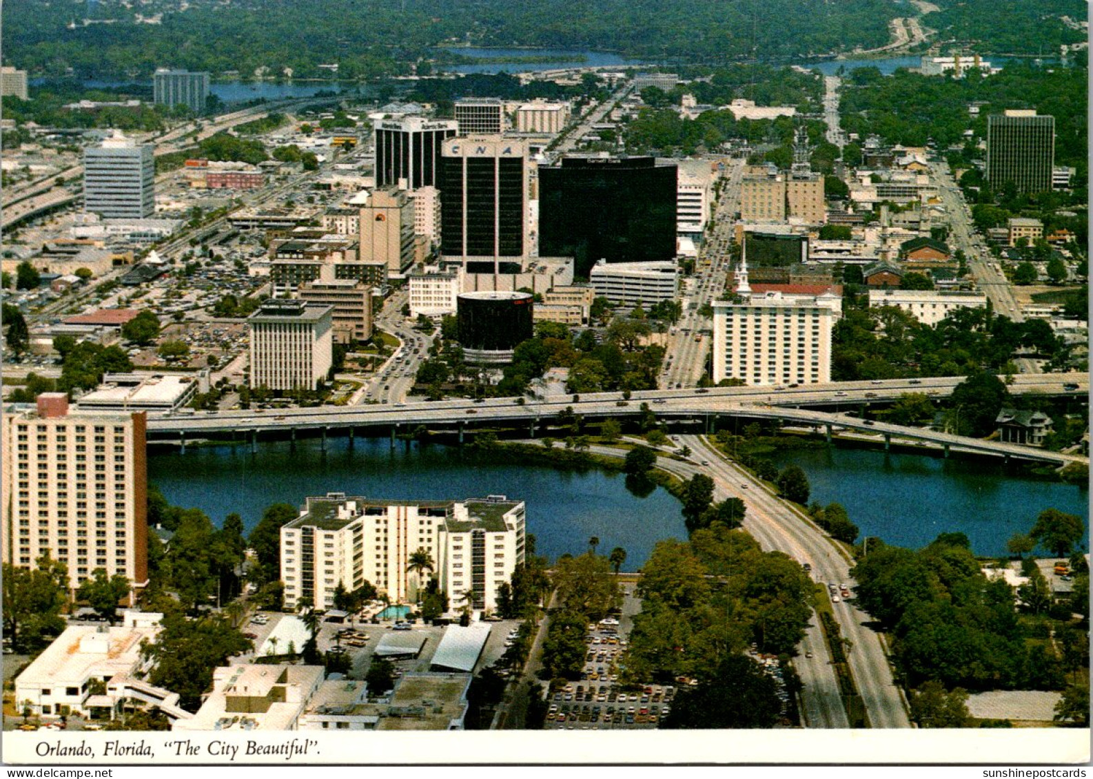 Florida Orlando Aerial View Of The City Beautiful - Orlando