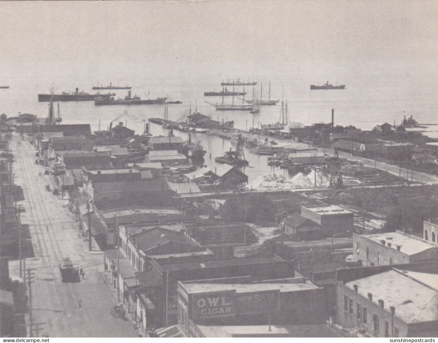 Florida Pensacola Downtown Looking Toward S Palafox And Baylen Street Slip Circa 1905 - Pensacola