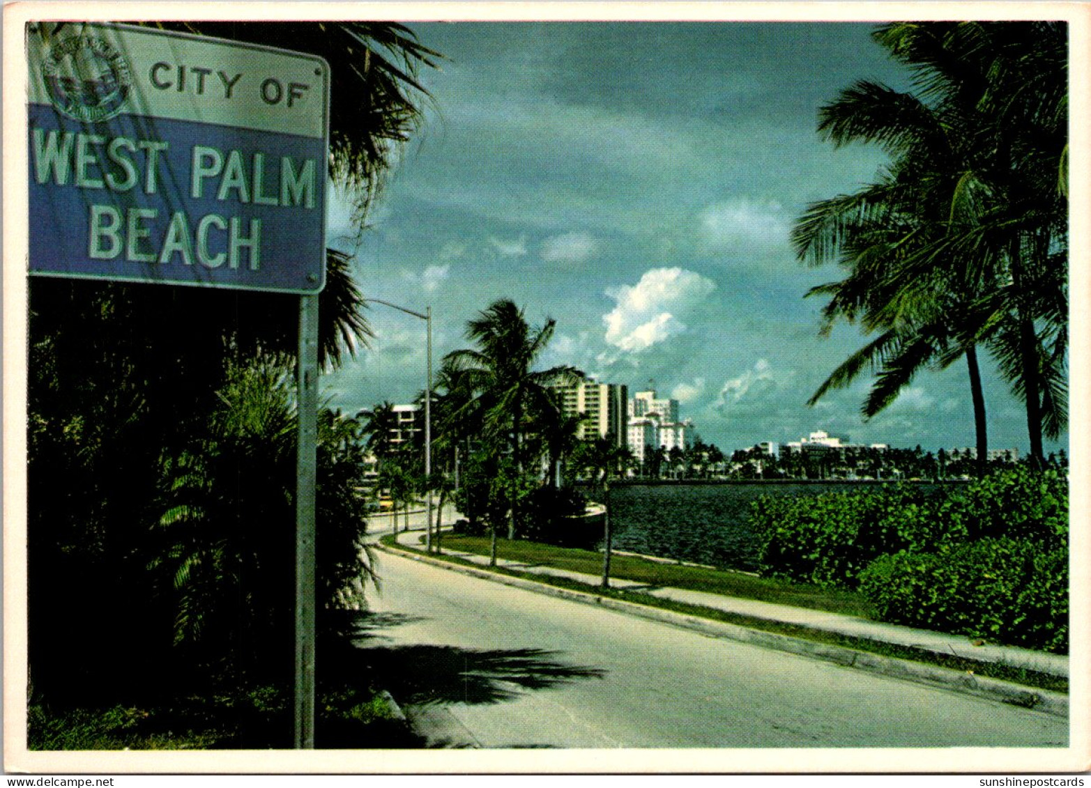 Florida West Palm Beach Tree LIned Boulevard - West Palm Beach