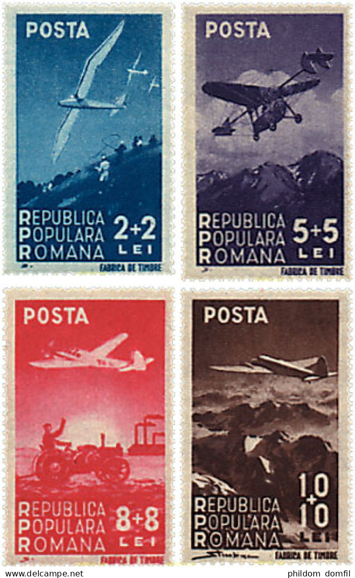 42386 MNH RUMANIA 1948 EN HOMENAJE A LA AVIACION - Autres & Non Classés