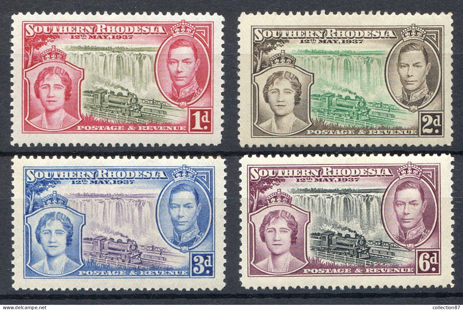 SOUTHERN RHODESIA < Yv. N° 36 à 39 * Neuf Ch - MH * - COURONNEMENT GEORGES VI - RHODESIE Du SUD - Southern Rhodesia (...-1964)