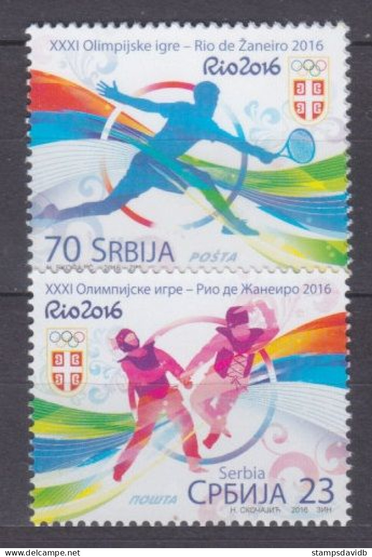 2016 Serbia 671-672 2016 Olympic Games In Rio De Janeiro - Verano 2016: Rio De Janeiro