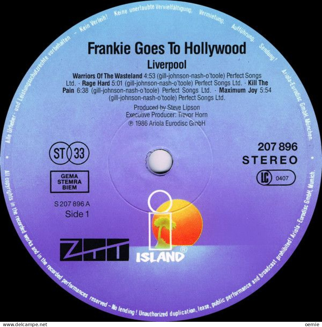 FRANKIE GOES  TO HOLLYWOOD  °  LIVERPOOL - Autres - Musique Anglaise