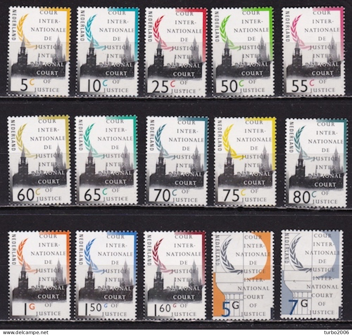 1989 C.I.D.J. Dienstzegels Complete Postfrisse Serie NVPH D 41 / 58 - Servicios