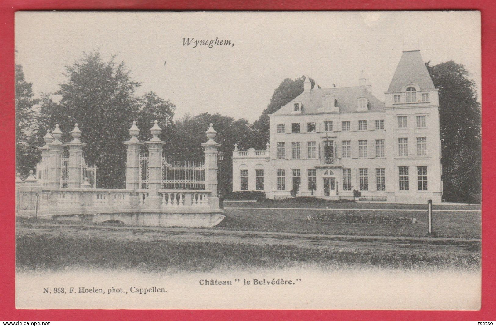 Wijnegem - Kasteel " Le Belvédère "  ( Verso Zien ) - Wijnegem