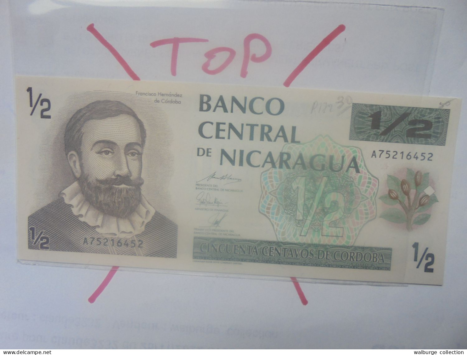 NICARAGUA 1/2 CORDOBA 1992 Neuf (B.30) - Nicaragua