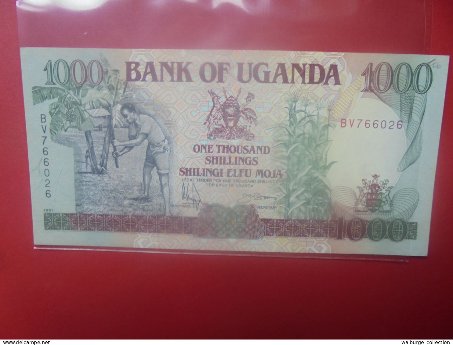 OUGANDA 1000 SHILLINGS 1991 Circuler (B.30) - Ouganda