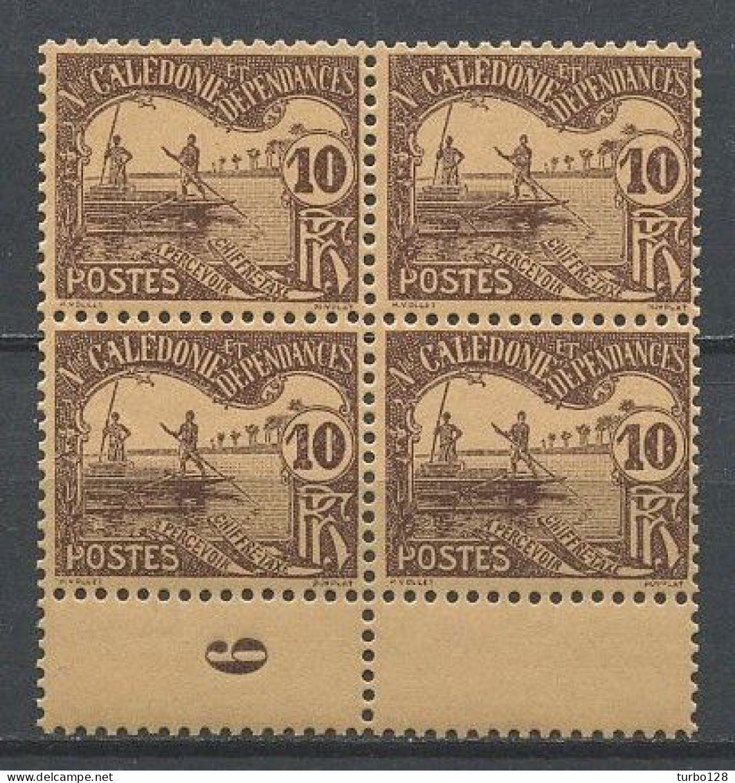 CALEDONIE 1906 Taxe N° 17 ** Bloc De 4 Marge Avec Mill. 6 Neuf MNH Superbe C 5 € + Embarcation Bateaux Boats Transports - Strafport