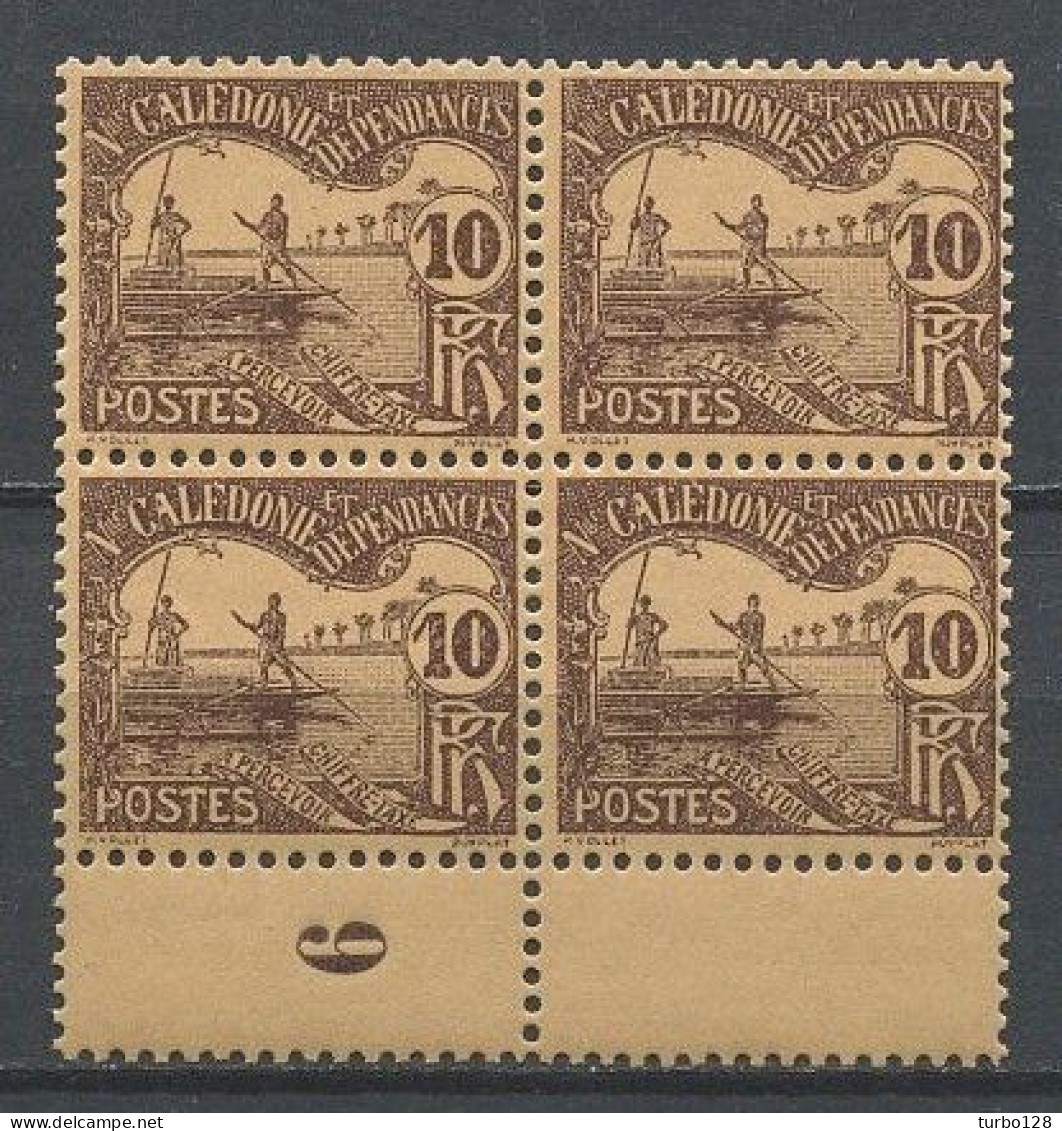 CALEDONIE 1906 Taxe N° 17 ** Bloc De 4 Marge Avec Mill. 6 Neuf MNH Superbe C 5 € + Embarcation Bateaux Boats Transports - Segnatasse