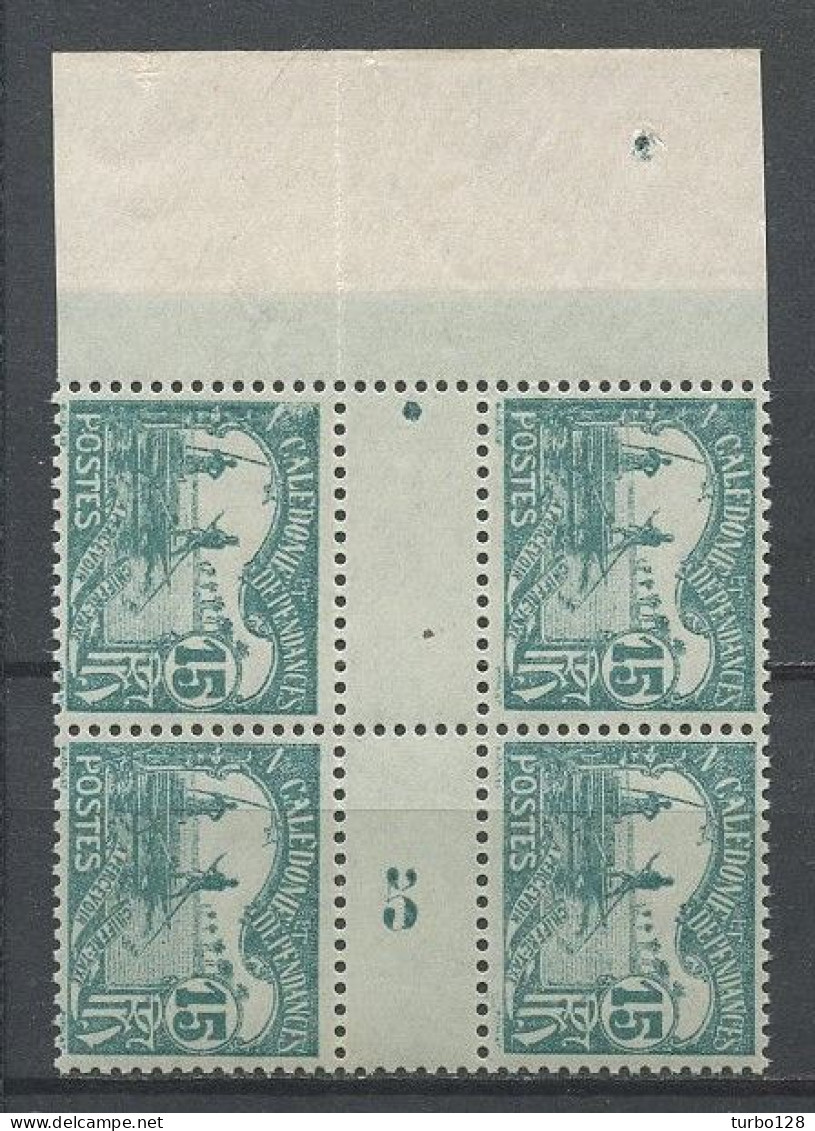 CALEDONIE 1906 Taxe N° 18 ** Bloc De 4 Marge Millésime. 5 Neuf MNH TTB C 43.50 € Embarcation Bateaux Boats Transports - Strafport