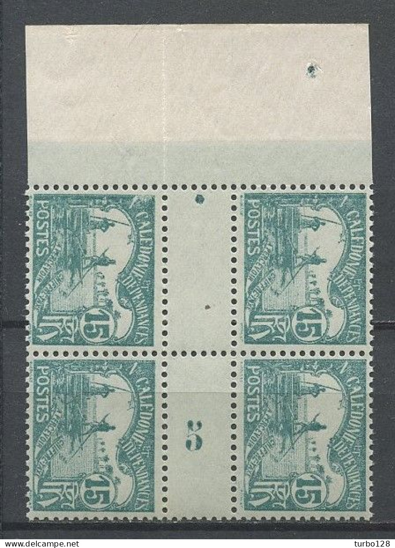 CALEDONIE 1906 Taxe N° 18 ** Bloc De 4 Marge Millésime. 5 Neuf MNH TTB C 43.50 € Embarcation Bateaux Boats Transports - Portomarken