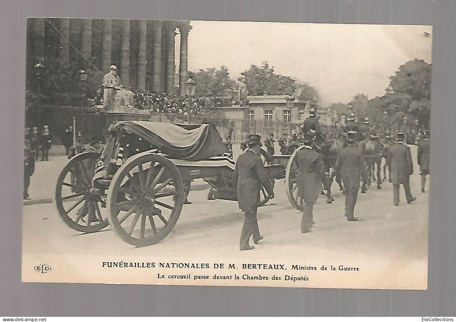 Cp, événement, Funérailles Nationales De M. Berteaux, Ministre De La Guerre, Le Cercueil, Devant La Chambre Des Députés - Funerali
