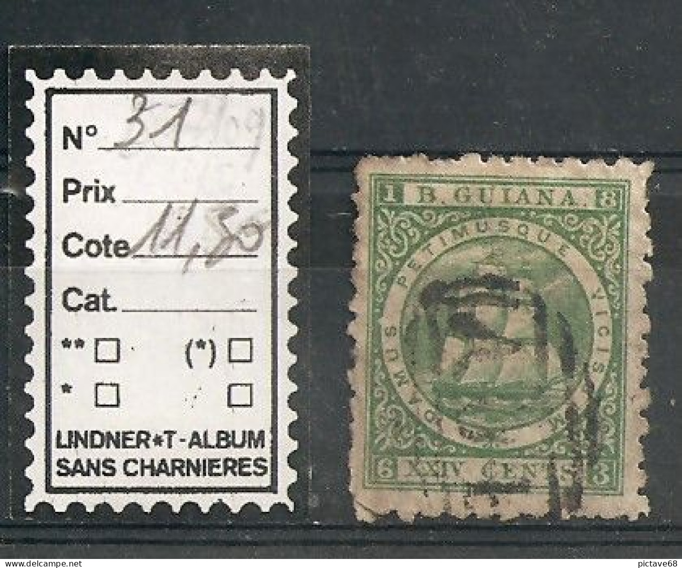 GUIANA / N° 31  XXIV Cents  OBLITERE - British Guiana (...-1966)