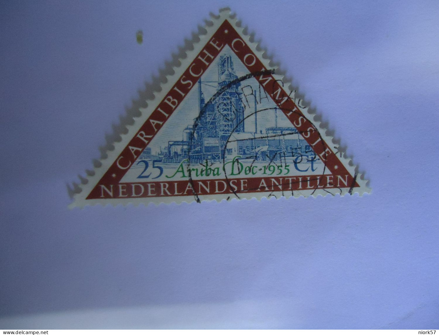 ANTILLES NETHERLAND USED   STAMPS  INDUSTRY  WITH POSTMARK 1955 - Curaçao, Nederlandse Antillen, Aruba