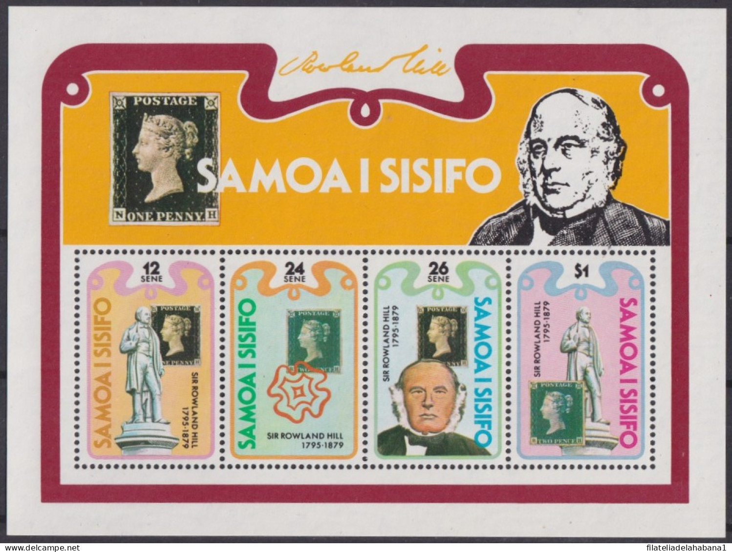 F-EX43014 SAMOA I SISIFO MNH 1979 CENTENARY OF DEATH ROWLAND HILL. - Rowland Hill